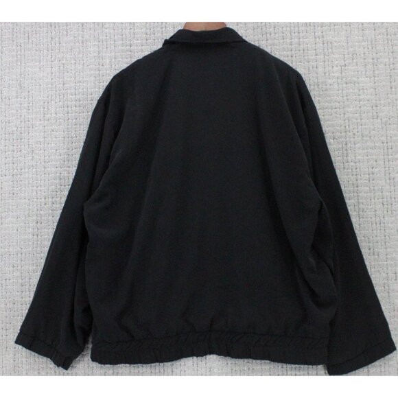 Vintage Monaliza Windbreaker Jacket Mens 2XL Black Full Zip Zebra Pattern 90s - Picture 2 of 9